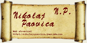 Nikolaj Paovica vizit kartica